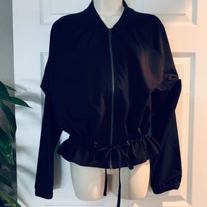 Skechers lightweight peplum-style jacket navy NWOT